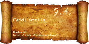 Faddi Attila névjegykártya